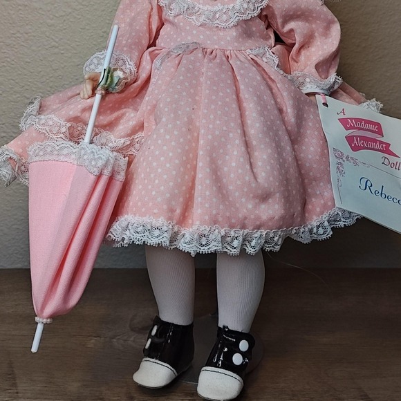 Vintage Madame Alexander Doll Rebecca 13" Tagged Dress Bonnet Box Sleep Eyes USA - Picture 3 of 16